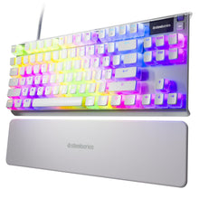 Load image into Gallery viewer, SteelSeries Apex 7 TKL Compact Mechanical Gaming Keyboard – OLED Smart Display – USB Passthrough and Media Controls – Linear and Quiet – RGB Backlit (Red Switch) - Ghost

