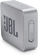 Load image into Gallery viewer, JBL GO2 Portable Bluetooth Speaker with Rechargeable Battery, Waterproof, Built-in Speakerphone, Grey
