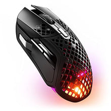 Load image into Gallery viewer, SteelSeries Aerox 5 Wireless Ergonomic 9-button TrueMove Air Sensor 18000 CPI Ultra-Lightweight Design Gaming Mouse - Black (Renewed)
