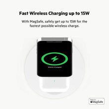 Load image into Gallery viewer, Belkin MagSafe 2-in-1 Wireless Charging Stand for Apple iPhone 16, iPhone 15, iPhone 14, &amp; iPhone 13 Series &amp; AirPods - MagSafe Fast Charging Station for Multiple Devices - Black
