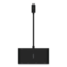 Load image into Gallery viewer, Belkin USB-C Multimedia + Charge Adapter, 4K HDMI/USB-A/USB-C/VGA, 4.9 ft, Black

