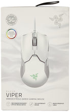 Load image into Gallery viewer, Razer Viper Ultralight Ambidextrous Wired Gaming Mouse: 2nd Generation Optical Mouse Switches 5G Optical Sensor - 71g Lightweight Design - Speedflex Cable - Mercury White
