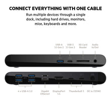 Load image into Gallery viewer, Belkin Thunderbolt 3 Dock Pro w/ Thunderbolt 3 Cable - USB-C Hub - USB-C Docking Station for MacOS &amp; Windows, Dual 4K @60Hz, 40Gbps Transfer Speed, 85W Upstream Charging, w/ Ethernet, SD &amp; Audio Ports
