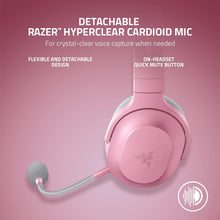 Load image into Gallery viewer, Razer Barracuda X Wireless Gaming &amp; Mobile Headset (PC, Playstation, Switch, Android, iOS): 2022 Model - 2.4GHz Wireless + Bluetooth - Lightweight 250g - 40mm Drivers - Quartz Pink (Renewed)
