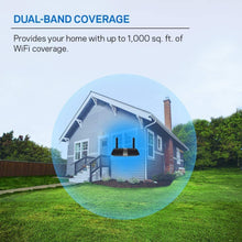 Load image into Gallery viewer, Linksys EA6350 AC1200 Dual Band Smart Wi-Fi Wireless Router Black - Renewed

