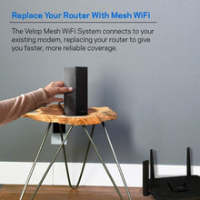 Load image into Gallery viewer, Linksys WHW0302B Velop Intelligent Mesh WiFi System: AC4400, Tri-Band Wi-Fi Router, Wireless Network for Full-Speed Home Coverage (Black, 2-Pack)
