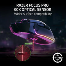 Load image into Gallery viewer, Razer Basilisk V3 Pro Customizable Wireless Gaming Mouse: Fast Optical Switches Gen-3 - HyperScroll Tilt Wheel - Chroma RGB - 11 Programmable Buttons - Focus Pro 30K Sensor - Classic Black
