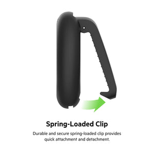 Belkin Apple AirTag Secure Holder with Clip - Durable Scratch Resistant Case Air Tag Spring Loaded Attach to Backpack, Clothing, and Luggage