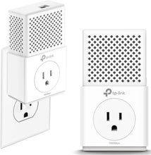 Load image into Gallery viewer, TP-Link AV1000 Gigabit Powerline ethernet Adapter kit, Power Outlet Pass-through, Powerline speeds Up to 1000Mbps (TL-PA7010P KIT) (Renewed)
