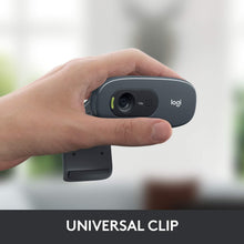 Load image into Gallery viewer, Logitech C270 HD Webcam, 720p, Widescreen HD Video Calling,Light Correction, Noise-Reducing Mic, For Skype, FaceTime, Hangouts, WebEx, PC/Mac/Laptop/Macbook/Tablet - Black
