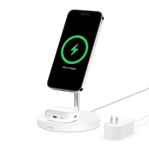 Belkin MagSafe 2-in-1 Wireless Charging Stand for Apple iPhone 13, 14, 15 & 16, & AirPods