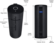Load image into Gallery viewer, Ultimate Ears MEGABOOM 3 Portable Waterproof Bluetooth Speaker - Bulk Packaging - Night Black (Renewed)
