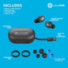Load image into Gallery viewer, JLab JBuds Air ANC True Wireless Bluetooth Earbuds, Black, Active Noise Canceling, Low Latency Movie Mode, Dual Connect, IP55 Sweat Resistance, Custom 3 EQ Sound Settings…
