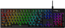 Load image into Gallery viewer, HyperX Alloy Origins - Mechanical Gaming Keyboard, Software-Controlled Light &amp; Macro Customization, Compact Form Factor, RGB LED Backlit - Tactile HyperX Aqua Switch (Renewed)
