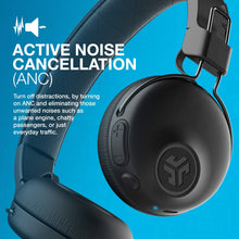 Load image into Gallery viewer, JLab Studio ANC On-Ear Wireless Headphones, Black, 34+ Hour Bluetooth 5 Playtime, 28+ Hour with Active Noise Cancellation, EQ3 Custom Sound, Ultra-Plush Faux Leather &amp; Cloud Foam Cushions
