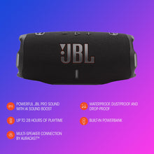 Load image into Gallery viewer, JBL Charge 6 - Portable Waterproof &amp; Drop-Proof Bluetooth Speaker, Bold JBL Pro Sound with AI Sound Boost, 28Hrs of Playtime, Built-in powerbank &amp; Comes with a Sturdy/Removable Carrying Strap (Black) (Renewed)
