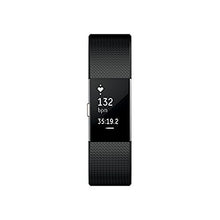 Load image into Gallery viewer, Fitbit Charge 2 Superwatch Wireless Smart Activity and Fitness Tracker + Heart Rate and Sleep Monitor Smart Wristband, Black, Large (6.7-8.1 in) (Non-Retail Packaging)

