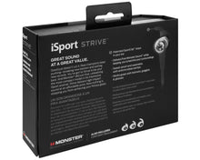 Load image into Gallery viewer, Monster iSport Strive in-ear headphones black
