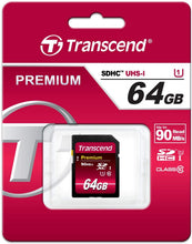 Load image into Gallery viewer, Transcend 16GB SDHC Class 10 UHS-1 Flash Memory Card Up to 60MB/s (TS16GSDU1)
