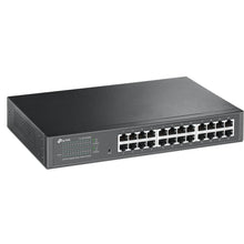 Load image into Gallery viewer, TP-Link 24-Port Gigabit Ethernet Easy Smart Managed Switch | Unmanaged Plus | Plug and Play | Desktop/Rackmount | Metal | Fanless | Limited Lifetime (TL-SG1024DE)
