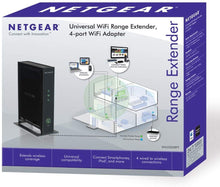 Load image into Gallery viewer, NETGEAR N300 Wi-Fi Range Extender - Desktop Version with 4-Ports (WN2000RPT)
