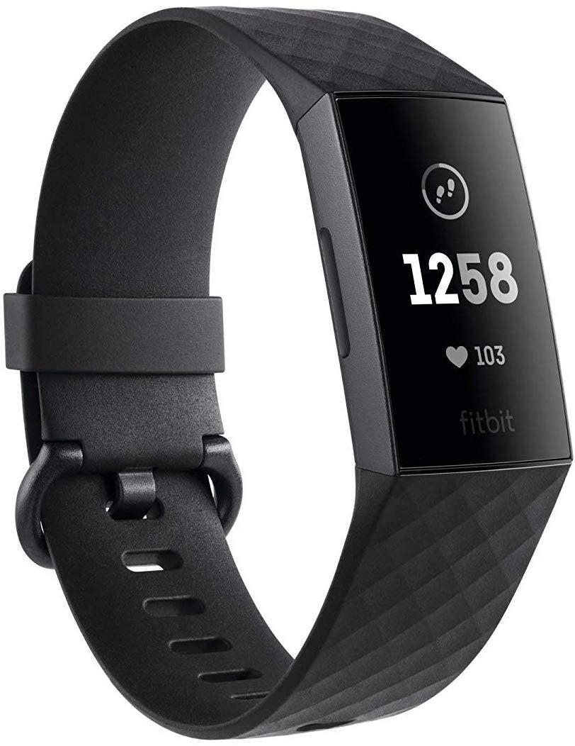 Fitbit Charge 3 Fitness Activity Tracker, Graphite/Black, one Size (no fitbit Warranty Support), 0.06 Pound