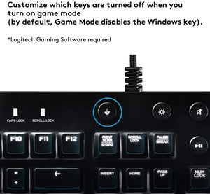 Logitech G610 Orion Red Backlit Mechanical Gaming Keyboard 920-007839 (Renewed)