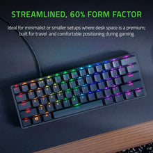 Load image into Gallery viewer, Razer Huntsman Mini 60% Gaming Keyboard: Fastest Keyboard Switches Ever - Clicky Optical Switches - Chroma RGB Lighting - PBT Keycaps - Onboard Memory - Classic Black (Renewed)
