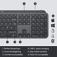 Load image into Gallery viewer, Logitech MX Keys Advanced Wireless Illuminated Keyboard - Graphite (Renewed)
