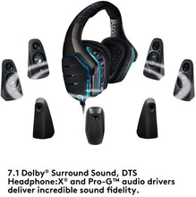 Load image into Gallery viewer, Logitech G933 Artemis Spectrum – Wireless RGB 7.1 Dolby and DTS Headphone Surround Sound Gaming Headset – PC, PS4, Xbox One, Switch, and Mobile Compatible – Advanced Audio Drivers – Black
