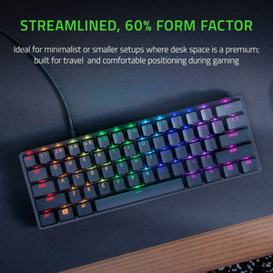 (Renewed) Razer Huntsman Mini 60% Gaming Keyboard: Clicky Optical Switches RZ-03-03390100 - Black