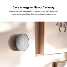 Load image into Gallery viewer, Google Nest Thermostat - Smart Thermostat for Home - Programmable Wifi Thermostat - Charcoal (Renewed)
