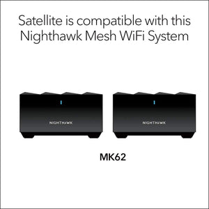 NETGEAR Nighthawk Whole Home Mesh WiFi 6 Add-on Satellite (MS60) – add up to 1,500 sq. ft. of Coverage (Renewed)