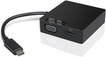 Load image into Gallery viewer, Lenovo USB-C Travel Hub, Black, 1, Model: 4X90M60789
