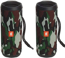 Load image into Gallery viewer, JBL Flip 4 Waterproof Portable Wireless Bluetooth Speaker Bundle - (Pair) Camouflage (Renewed)
