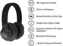 Load image into Gallery viewer, JBL E55BT Over-Ear Wireless Headphones Black
