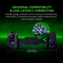 Load image into Gallery viewer, Razer Kishi Mobile Game Controller / Gamepad Designed for Xbox Android USB-C: Game Pass Ultimate, xCloud - Game Pass Controller - Passthrough Charging - Mobile Controller Grip Samsung and more (Renewed)
