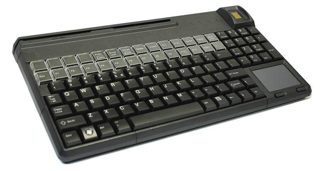 Cherry SPOS Biometric Keyboard with Enhanced Key Layout and Touchpad for POS and Commercial Applications - Black (G86-62461EUADAA)