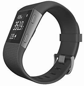 Fitbit Surge Fitness Super Watch (FB501BKL) Black - L - Renewed