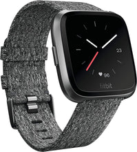 Load image into Gallery viewer, Fitbit Versa Special Edition Smart Watch - Charcoal Woven &amp; Black Band (Renewed)
