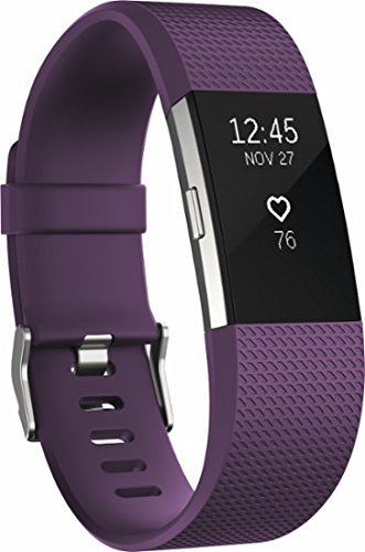 Fitbit - Charge 2 Activity Tracker + Heart Rate (Large) - Plum (International Version)