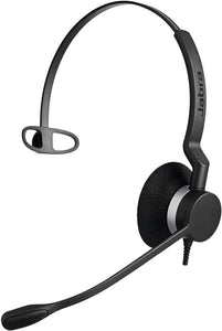 Jabra Biz 2300 QD (Quick Disconnect) Mono Headset - Delivers HD Voice Using Noise Cancelling Microphone, Boom arm rotates 360 Degrees, All Day Comfort