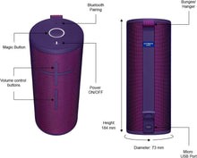 Load image into Gallery viewer, Logitech Ultimate Ears Boom 3 Ultraviolet Purple, 984-001363 (Ultraviolet Purple)
