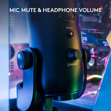 Load image into Gallery viewer, Blue Yeti USB Microphone for PC, Mac, Gaming, Recording, Streaming, Podcasting, Studio and Computer Condenser Mic with Blue VO!CE effects, 4 Pickup Patterns, Plug and Play – Blackout
