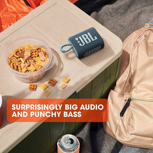 Go 3: Portable Speaker with Bluetooth, Built-in Battery, Waterproof and Dustproof Feature (Renewed)