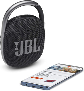 JBL Clip 4: Portable Speaker with Bluetooth, Built-in Battery, Waterproof and Dustproof Feature (Renewed)