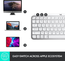 Load image into Gallery viewer, Logitech MX Keys Mini for Mac Minimalist Wireless Illuminated Keyboard, Compact, Bluetooth, Backlit Keys, USB-C, Tactile Typing, Compatible with Apple macOS, iPAd OS, Metal Build (Renewed)

