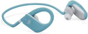 JBL ENDURANCE JUMP- Wireless heaphones, bluetooth sport earphones with microphone, Waterproof, up to 8 hours battery, charging case and quick charge, works with Android and Apple iOS (Teal)