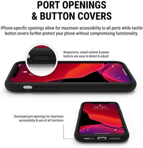 Incipio DualPro Dual Layer Case for Apple iPhone 11 Pro with Flexible Shock-Absorbing Drop-Protection - Black