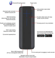 Load image into Gallery viewer, UE MEGABOOM Wireless Bluetooth Speaker, Charcoal Black (984-000436) (Certified Refurbished)
